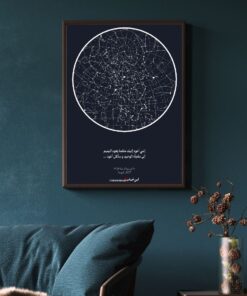تابلو اختصاصی صورت های فلکی آسمان شب تیره وسط